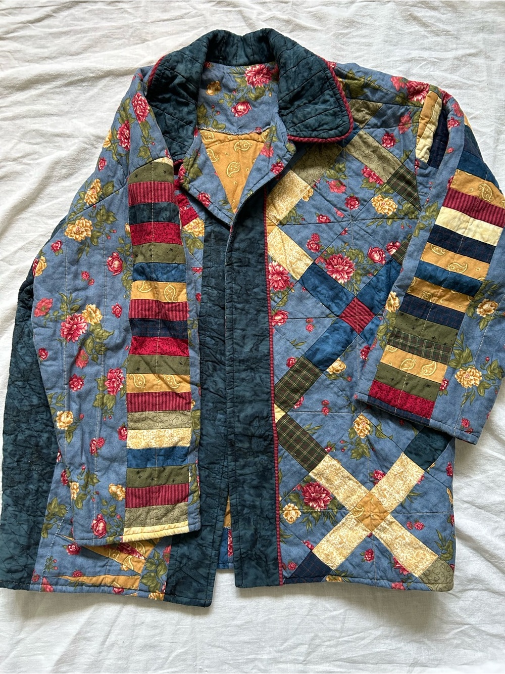 Quilted Patchwork Jacket - Multicolor - Picture 5 of 11
